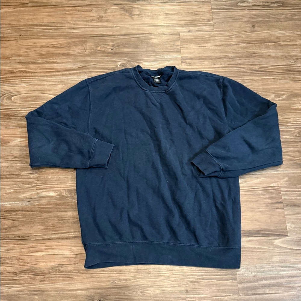 vintage navy blue box boxer crewneck
